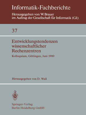 cover image of Entwicklungstendenzen wissenschaftlicher Rechenzentren